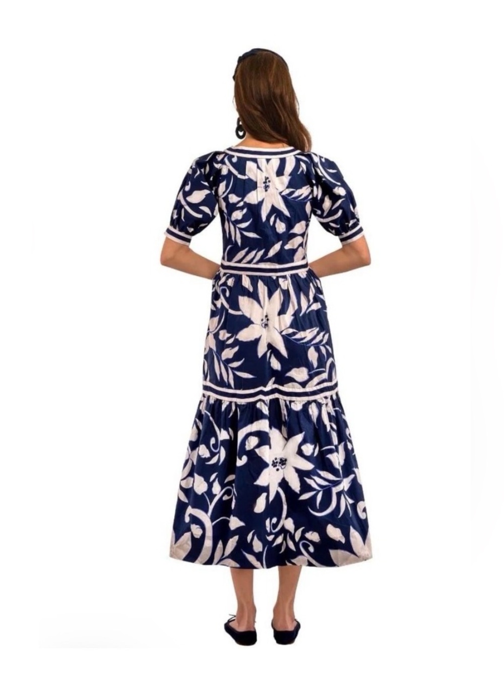Gretchen Scott Blue White Floral Maxi Dress - Picture 12 of 12